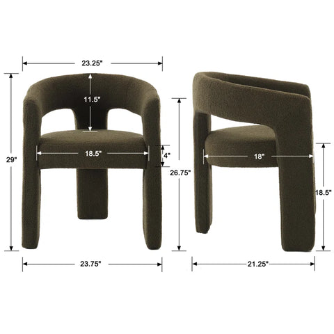 Silla Laure verde olivo