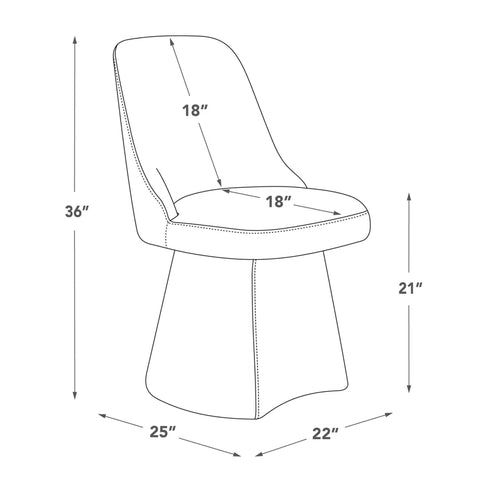 Silla Magon lino giratoria