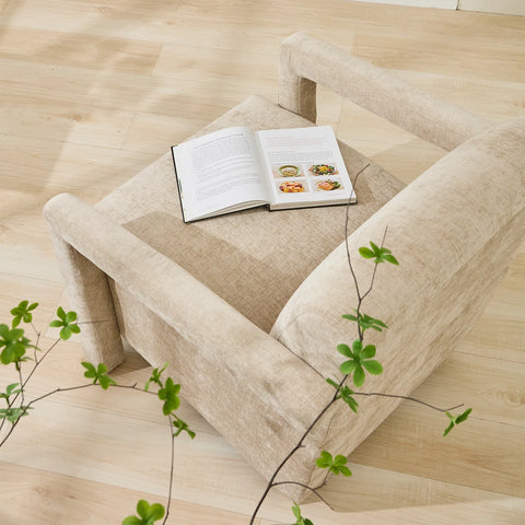 Sillón chenill arena